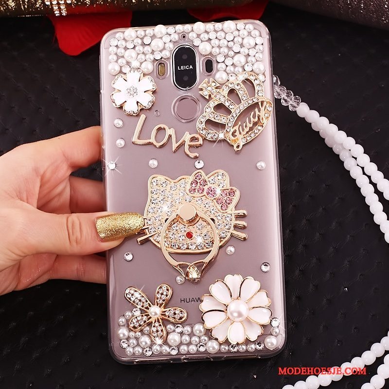 Hoesje Huawei Mate 10 Pro Zakken Blauwtelefoon, Hoes Huawei Mate 10 Pro Siliconen Vlinderdas Hanger