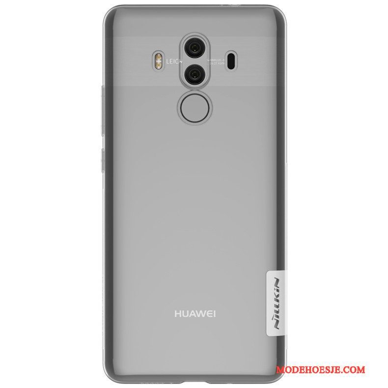Hoesje Huawei Mate 10 Pro Zakken Goudtelefoon, Hoes Huawei Mate 10 Pro Siliconen Doorzichtig