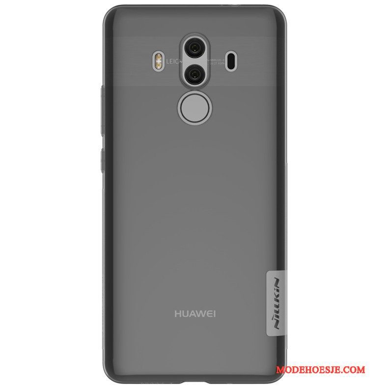 Hoesje Huawei Mate 10 Pro Zakken Goudtelefoon, Hoes Huawei Mate 10 Pro Siliconen Doorzichtig