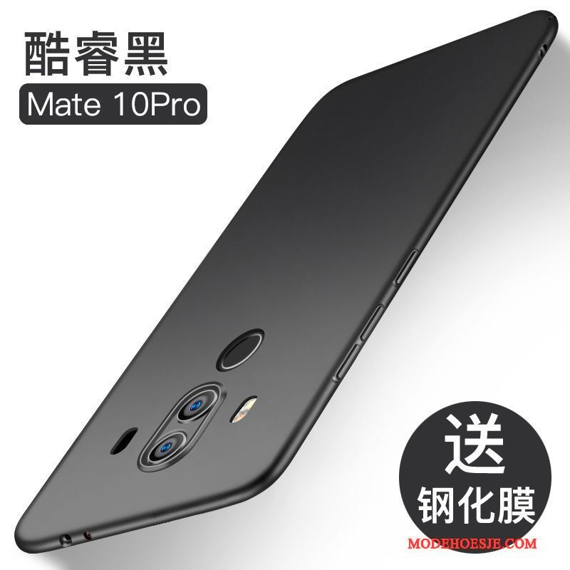 Hoesje Huawei Mate 10 Pro Zakken Schrobben Anti-fall, Hoes Huawei Mate 10 Pro Siliconen Zwart Dun
