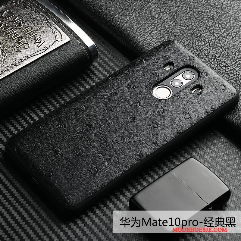 Hoesje Huawei Mate 10 Pro Zakken Telefoon Bruin, Hoes Huawei Mate 10 Pro Leer Anti-fall Kwaliteit