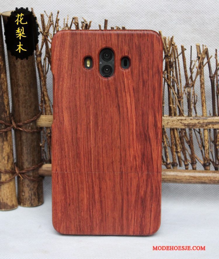 Hoesje Huawei Mate 10 Reliëf Hardtelefoon, Hoes Huawei Mate 10 Hout Massief Hout Pas