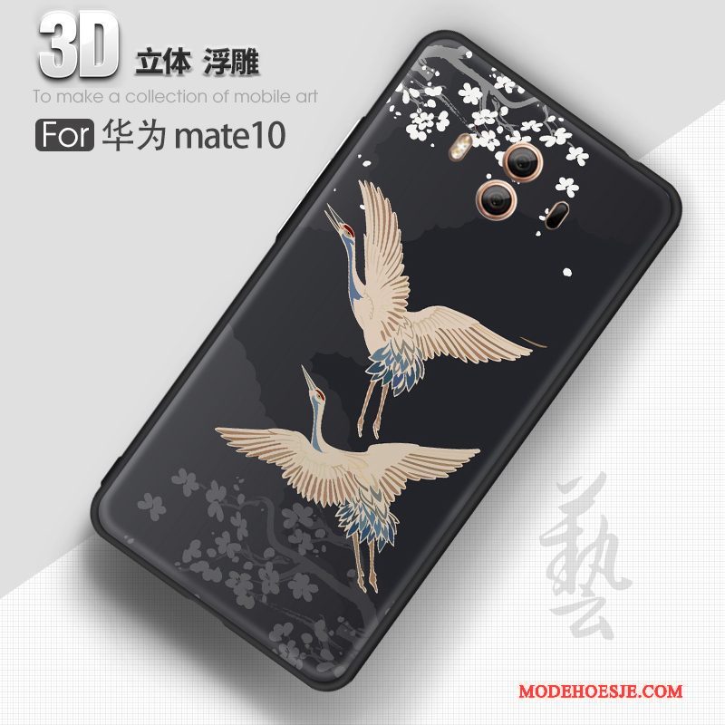 Hoesje Huawei Mate 10 Reliëf Trendy Merktelefoon, Hoes Huawei Mate 10 Scheppend Persoonlijk