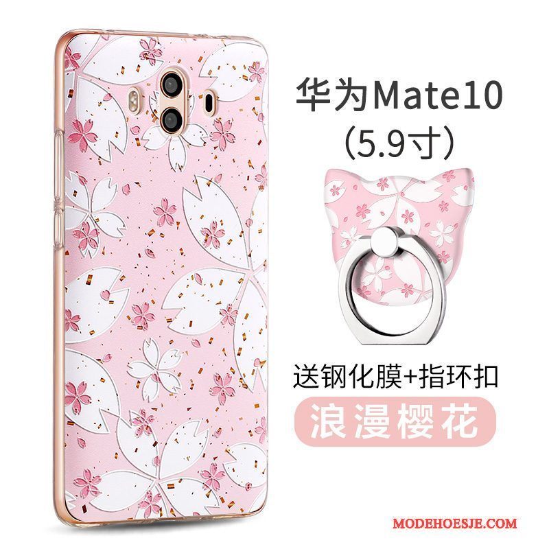 Hoesje Huawei Mate 10 Scheppend Persoonlijktelefoon, Hoes Huawei Mate 10 Zakken Roze Anti-fall