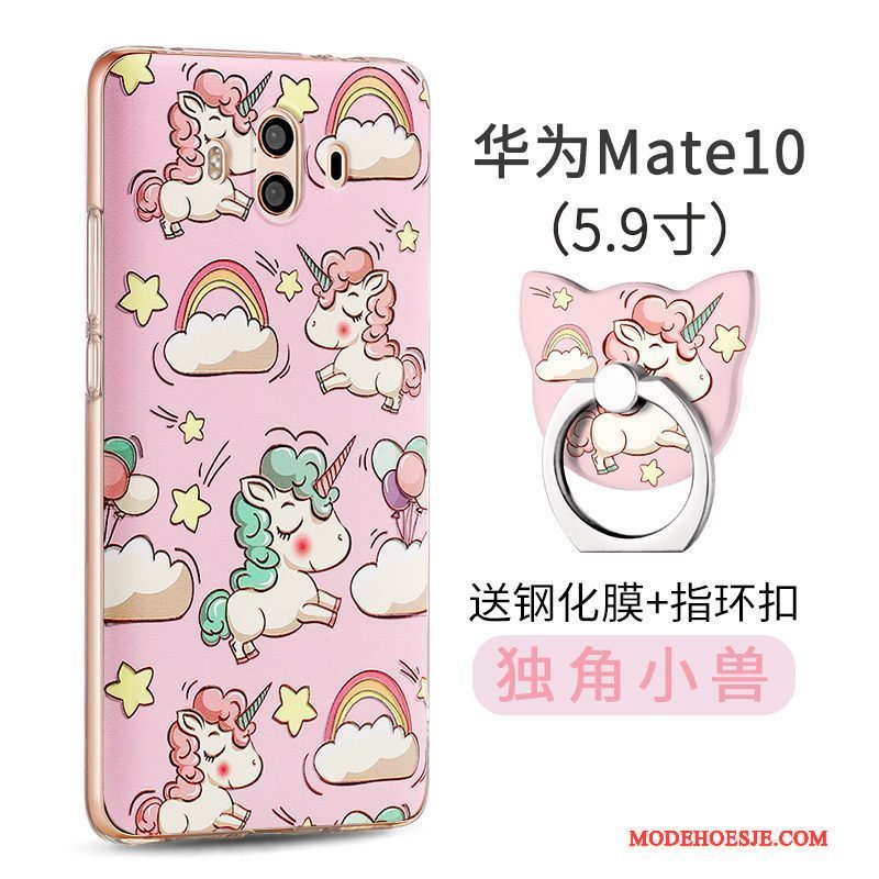 Hoesje Huawei Mate 10 Scheppend Persoonlijktelefoon, Hoes Huawei Mate 10 Zakken Roze Anti-fall