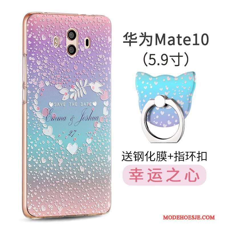 Hoesje Huawei Mate 10 Scheppend Persoonlijktelefoon, Hoes Huawei Mate 10 Zakken Roze Anti-fall