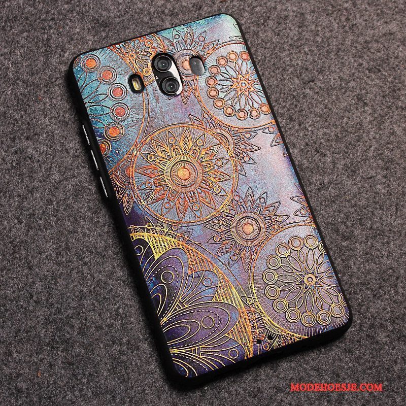 Hoesje Huawei Mate 10 Siliconen Persoonlijktelefoon, Hoes Huawei Mate 10 Reliëf Schrobben Anti-fall