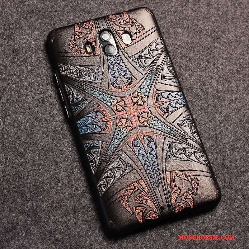 Hoesje Huawei Mate 10 Siliconen Persoonlijktelefoon, Hoes Huawei Mate 10 Reliëf Schrobben Anti-fall