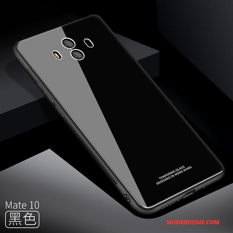 Hoesje Huawei Mate 10 Siliconen Telefoon Rood, Hoes Huawei Mate 10 Zakken Glas Anti-fall
