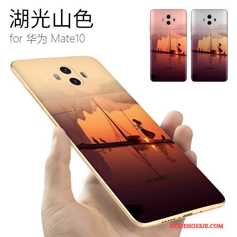 Hoesje Huawei Mate 10 Siliconen Trendy Merktelefoon, Hoes Huawei Mate 10 Zacht Chinese Stijl Anti-fall