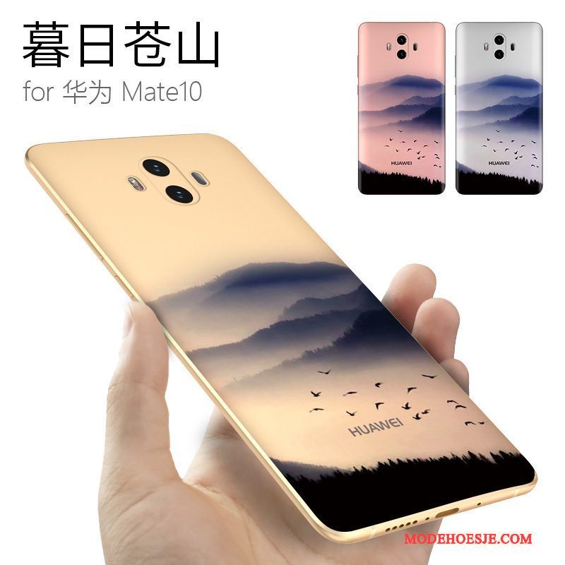 Hoesje Huawei Mate 10 Siliconen Trendy Merktelefoon, Hoes Huawei Mate 10 Zacht Chinese Stijl Anti-fall