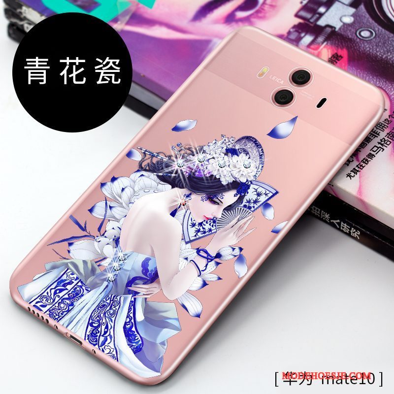 Hoesje Huawei Mate 10 Strass Telefoon Anti-fall, Hoes Huawei Mate 10 Zakken Rood Persoonlijk