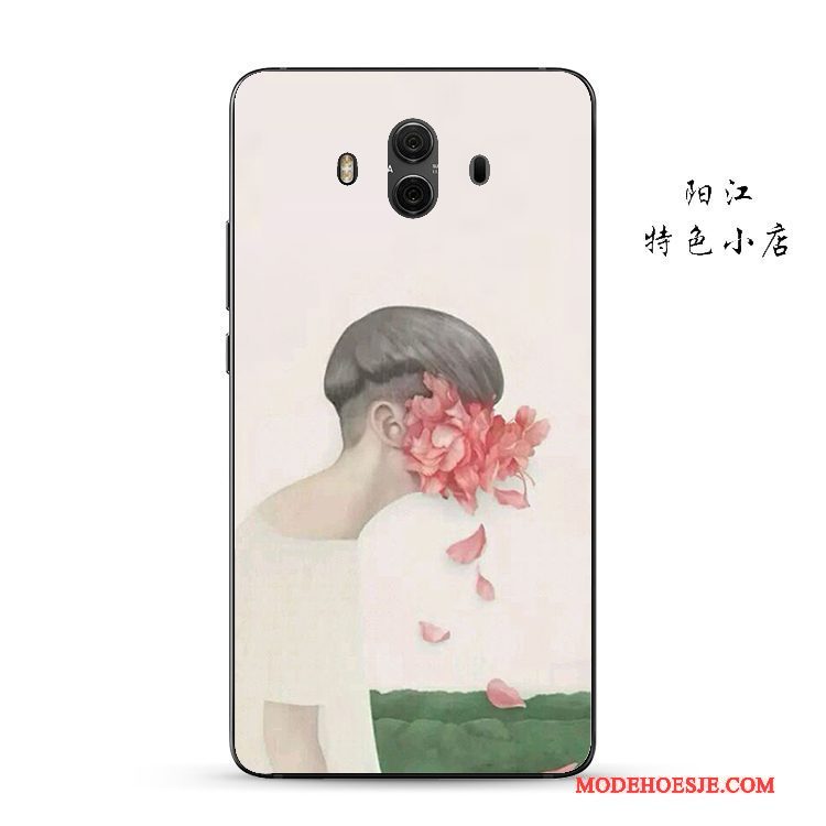 Hoesje Huawei Mate 10 Zacht Kunst Bloemen, Hoes Huawei Mate 10 Bescherming Loverstelefoon