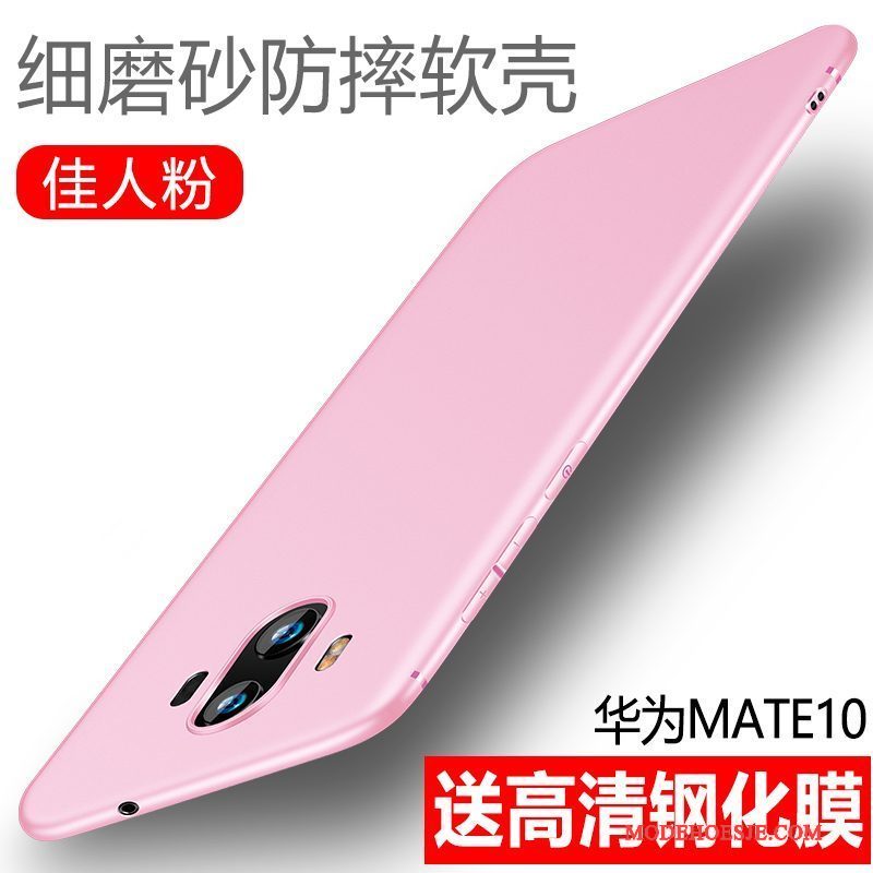 Hoesje Huawei Mate 10 Zacht Trendtelefoon, Hoes Huawei Mate 10 Siliconen Schrobben Roze