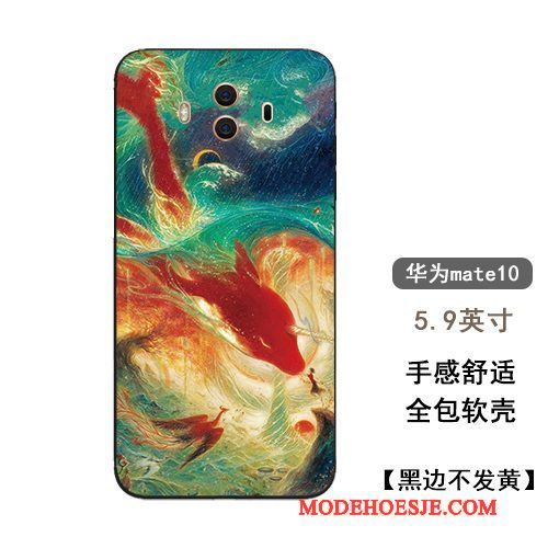 Hoesje Huawei Mate 10 Zakken Blauwtelefoon, Hoes Huawei Mate 10 Zacht Chinese Stijl Lovers