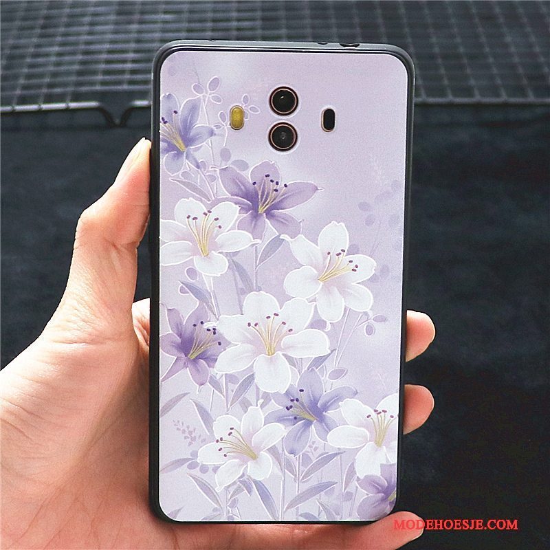 Hoesje Huawei Mate 10 Zakken Purpertelefoon, Hoes Huawei Mate 10 Siliconen Trend Anti-fall