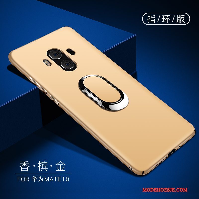 Hoesje Huawei Mate 10 Zakken Zwart Schrobben, Hoes Huawei Mate 10 Bescherming Ring Trend