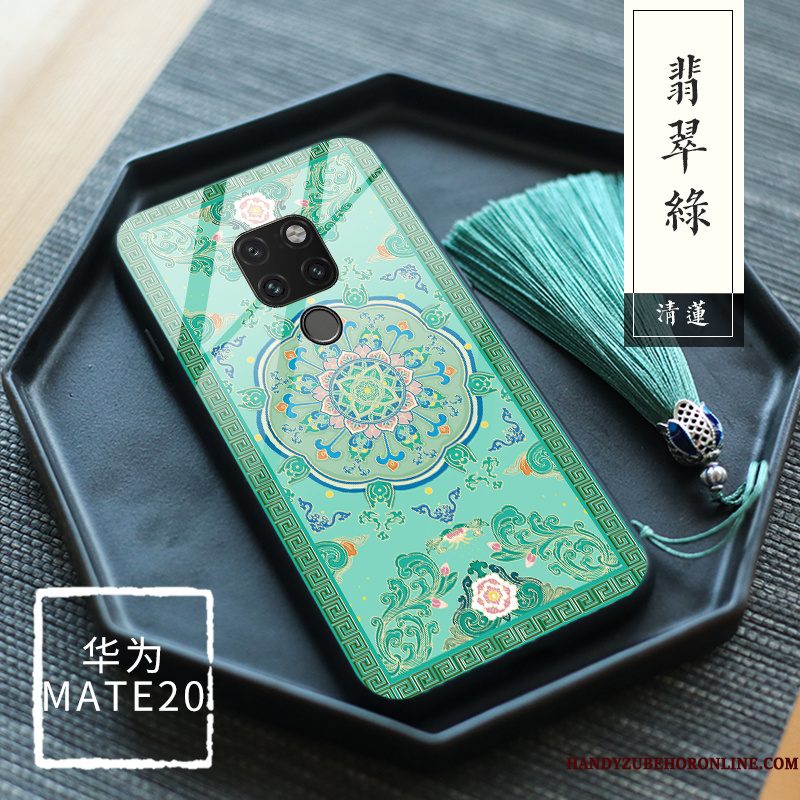 Hoesje Huawei Mate 20 Bloemen Nieuw Wind, Hoes Huawei Mate 20 Siliconen Original Blauw