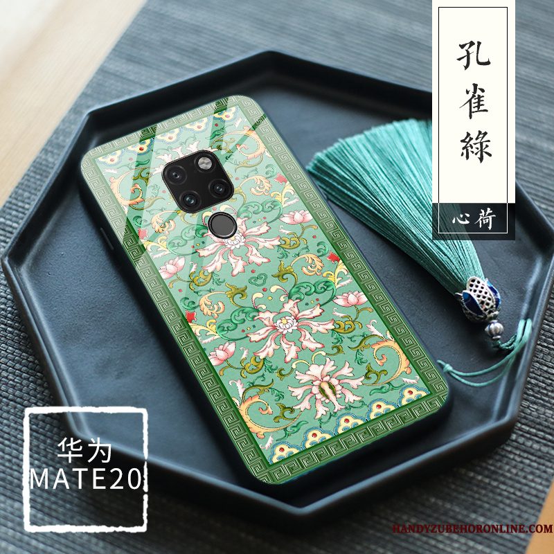 Hoesje Huawei Mate 20 Bloemen Nieuw Wind, Hoes Huawei Mate 20 Siliconen Original Blauw