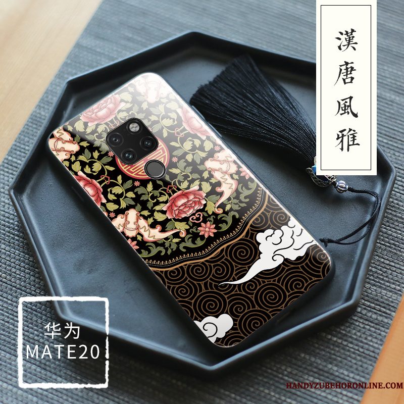 Hoesje Huawei Mate 20 Bloemen Nieuw Wind, Hoes Huawei Mate 20 Siliconen Original Blauw