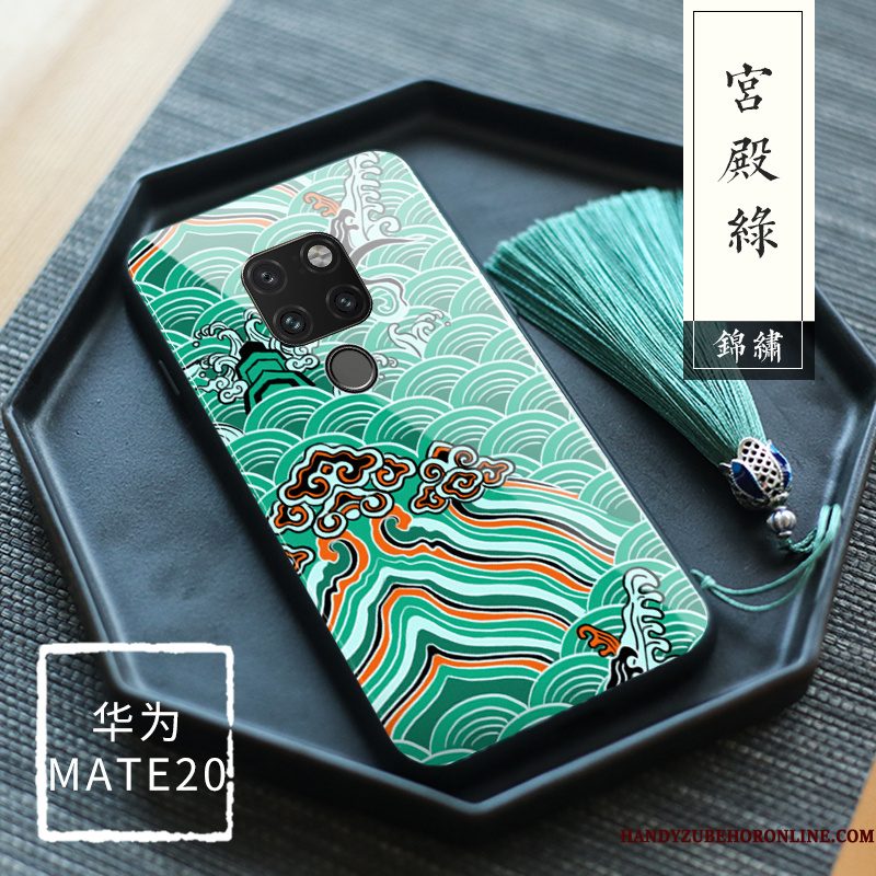 Hoesje Huawei Mate 20 Bloemen Nieuw Wind, Hoes Huawei Mate 20 Siliconen Original Blauw