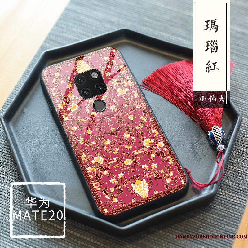 Hoesje Huawei Mate 20 Bloemen Nieuw Wind, Hoes Huawei Mate 20 Siliconen Original Blauw