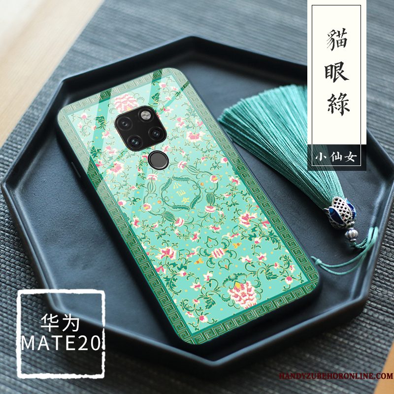 Hoesje Huawei Mate 20 Bloemen Nieuw Wind, Hoes Huawei Mate 20 Siliconen Original Blauw