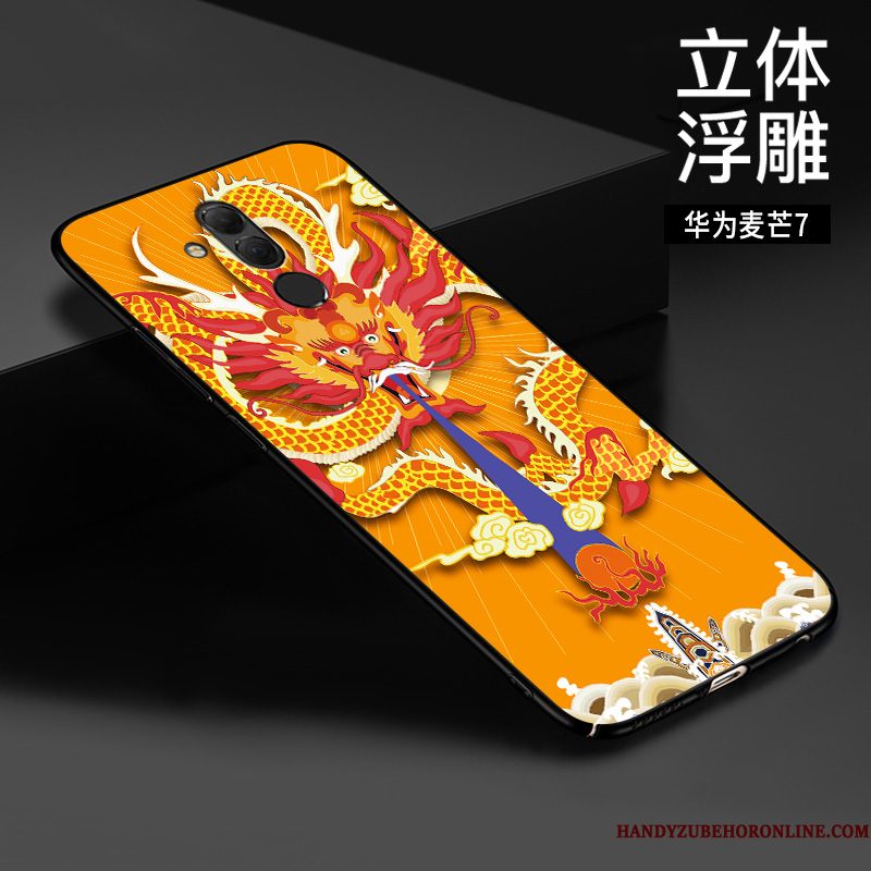 Hoesje Huawei Mate 20 Lite Zakken Pas Chinese Stijl, Hoes Huawei Mate 20 Lite Reliëf Telefoon Driedimensionaal