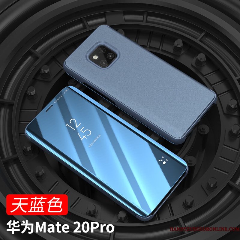 Hoesje Huawei Mate 20 Pro Bescherming Roze Persoonlijk, Hoes Huawei Mate 20 Pro Folio Spiegeltelefoon