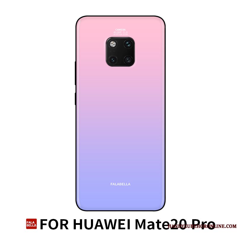 Hoesje Huawei Mate 20 Pro Bescherming Trendy Merk Glas, Hoes Huawei Mate 20 Pro Zakken Anti-fall Persoonlijk