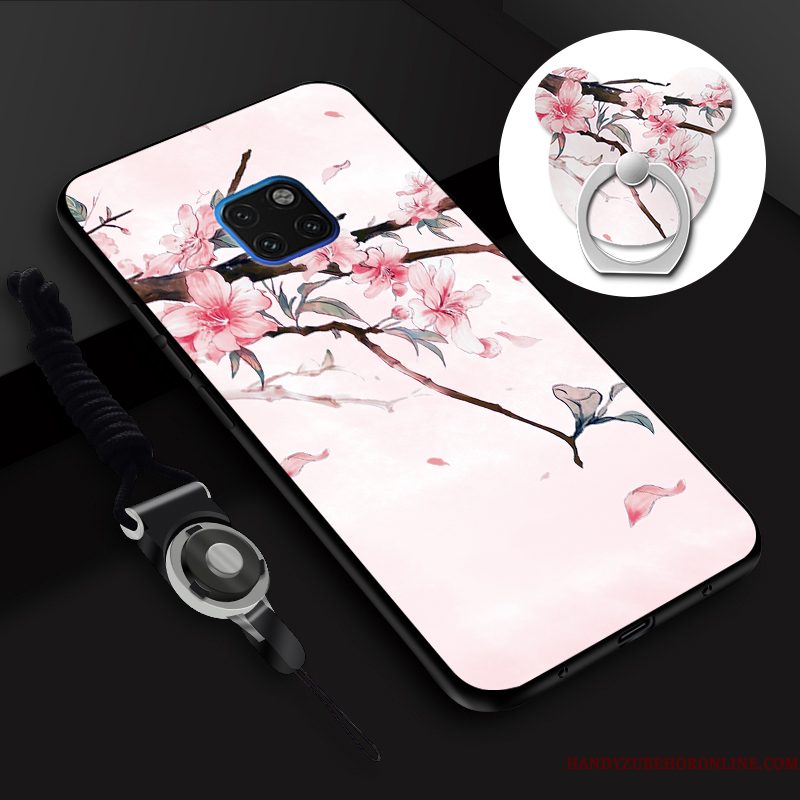 Hoesje Huawei Mate 20 Rs Siliconen Hanger Tempereren, Hoes Huawei Mate 20 Rs Zacht Skärmskydd Blauw