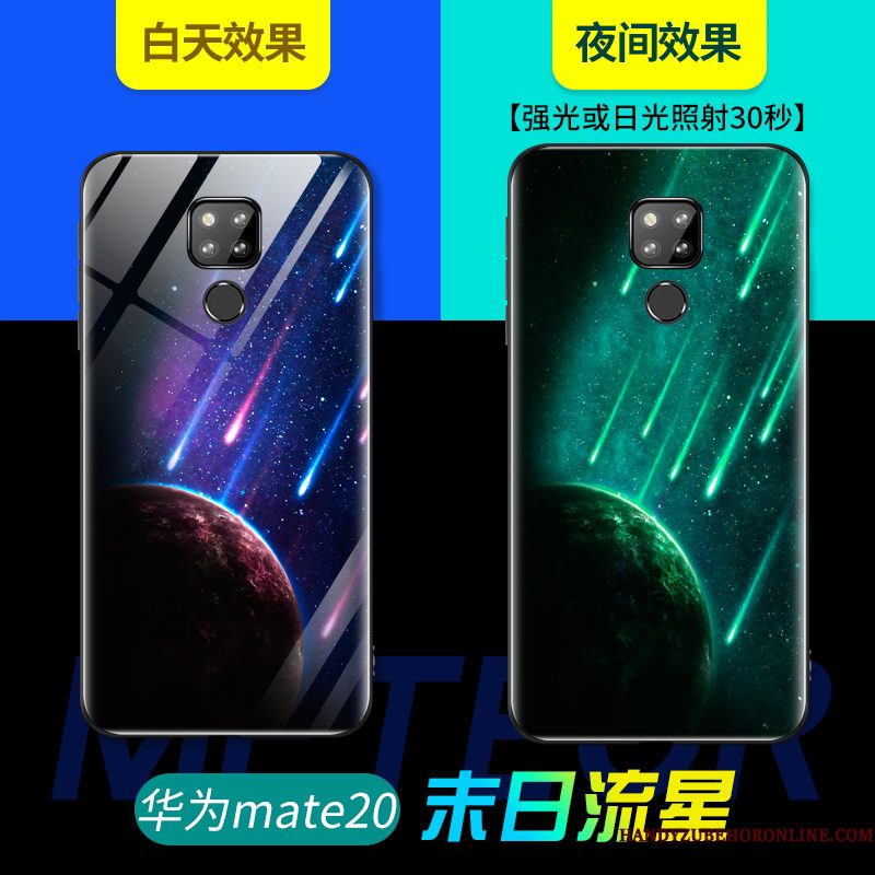 Hoesje Huawei Mate 20 Siliconen Persoonlijk Net Red, Hoes Huawei Mate 20 Zacht Glas Trendy Merk