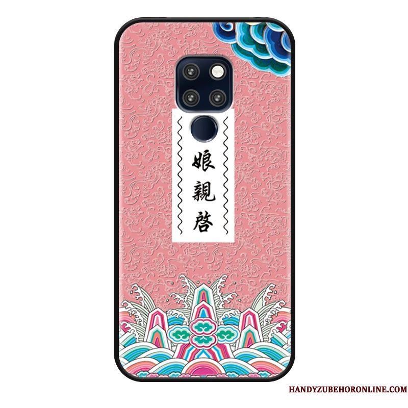 Hoesje Huawei Mate 20 X Bescherming Anti-fall Chinese Stijl, Hoes Huawei Mate 20 X Reliëf Grappigtelefoon