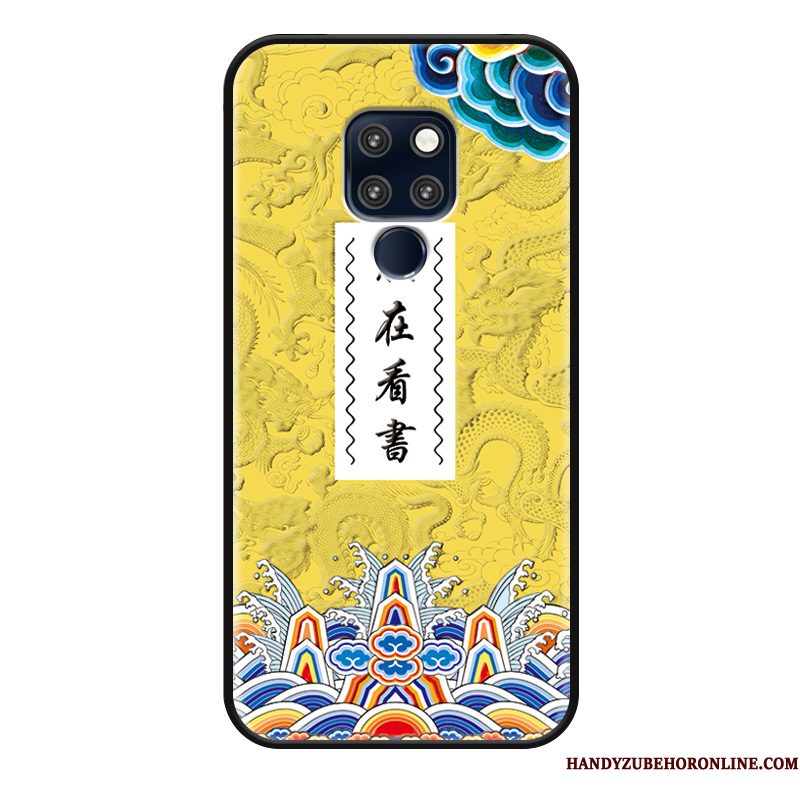 Hoesje Huawei Mate 20 X Bescherming Anti-fall Chinese Stijl, Hoes Huawei Mate 20 X Reliëf Grappigtelefoon