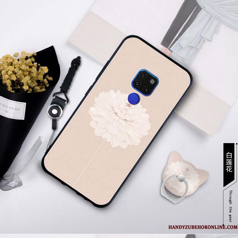 Hoesje Huawei Mate 20 X Geschilderd Hangertelefoon, Hoes Huawei Mate 20 X Zacht Blauw Anti-fall