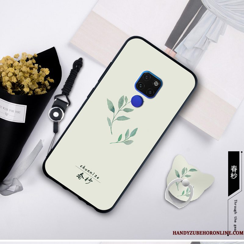 Hoesje Huawei Mate 20 X Geschilderd Hangertelefoon, Hoes Huawei Mate 20 X Zacht Blauw Anti-fall