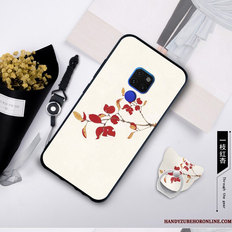 Hoesje Huawei Mate 20 X Geschilderd Hangertelefoon, Hoes Huawei Mate 20 X Zacht Blauw Anti-fall