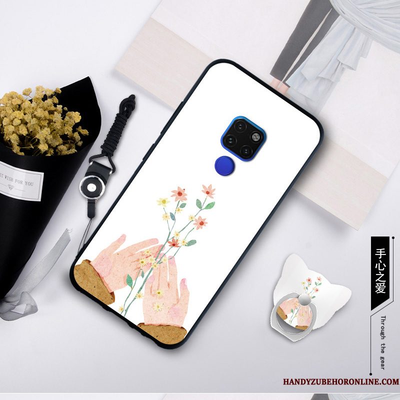 Hoesje Huawei Mate 20 X Geschilderd Hangertelefoon, Hoes Huawei Mate 20 X Zacht Blauw Anti-fall