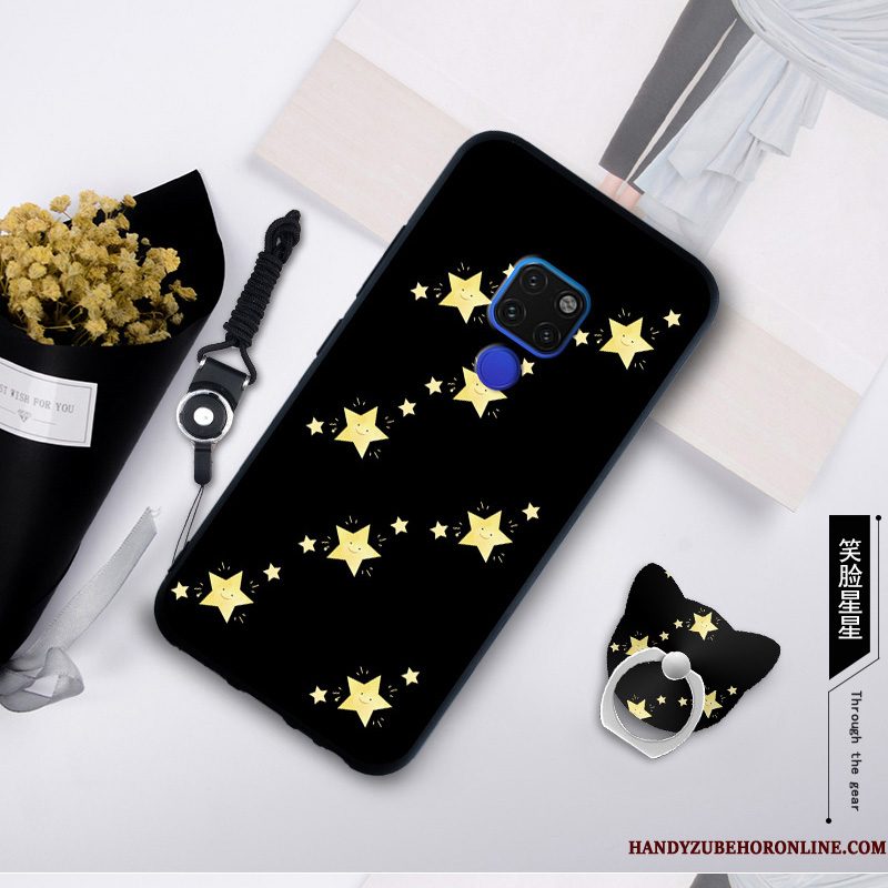 Hoesje Huawei Mate 20 X Geschilderd Hangertelefoon, Hoes Huawei Mate 20 X Zacht Blauw Anti-fall