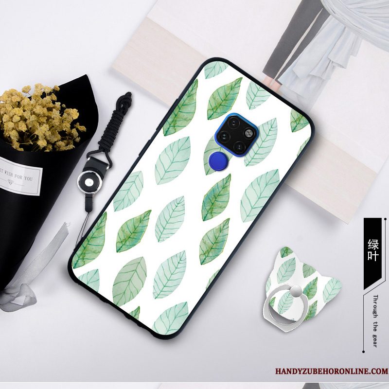 Hoesje Huawei Mate 20 X Geschilderd Hangertelefoon, Hoes Huawei Mate 20 X Zacht Blauw Anti-fall