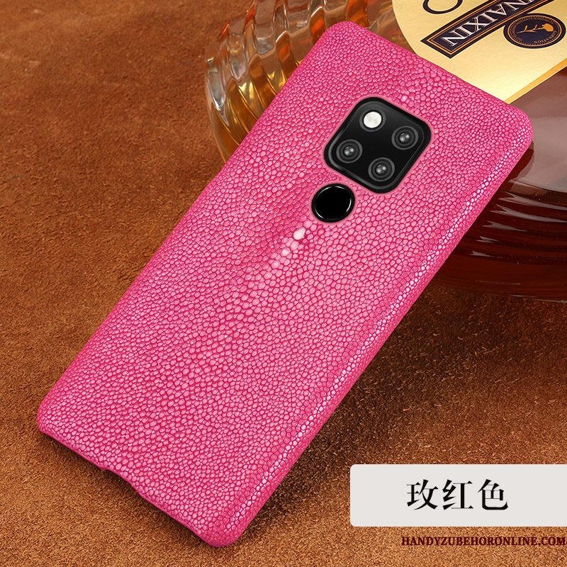 Hoesje Huawei Mate 20 X Luxe High End Pas, Hoes Huawei Mate 20 X Scheppend Purper Trendy Merk