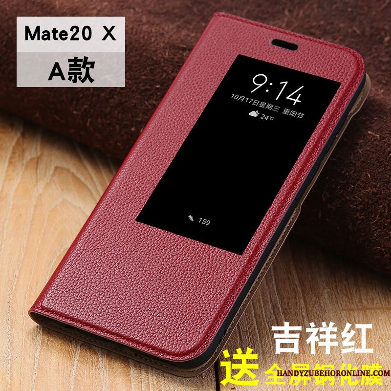 Hoesje Huawei Mate 20 X Siliconen Persoonlijk Dun, Hoes Huawei Mate 20 X Leer Telefoon Anti-fall