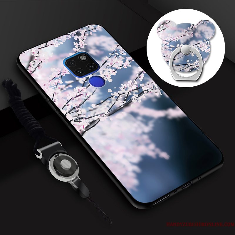 Hoesje Huawei Mate 20 X Zacht Telefoon Hanger, Hoes Huawei Mate 20 X Geschilderd Roze