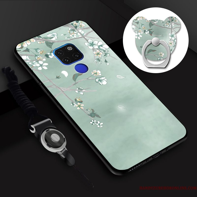 Hoesje Huawei Mate 20 X Zacht Telefoon Hanger, Hoes Huawei Mate 20 X Geschilderd Roze