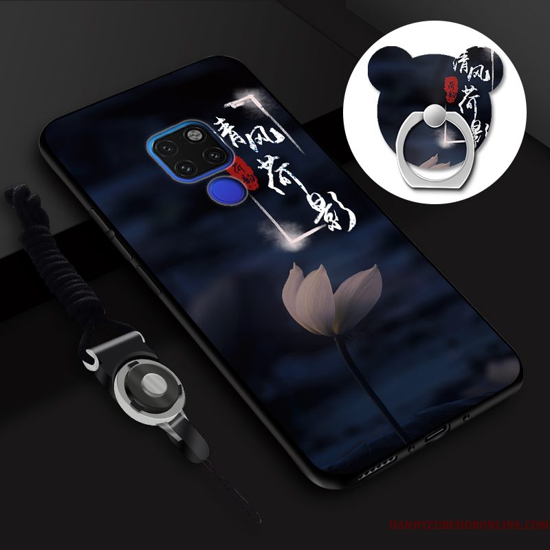 Hoesje Huawei Mate 20 X Zacht Telefoon Hanger, Hoes Huawei Mate 20 X Geschilderd Roze