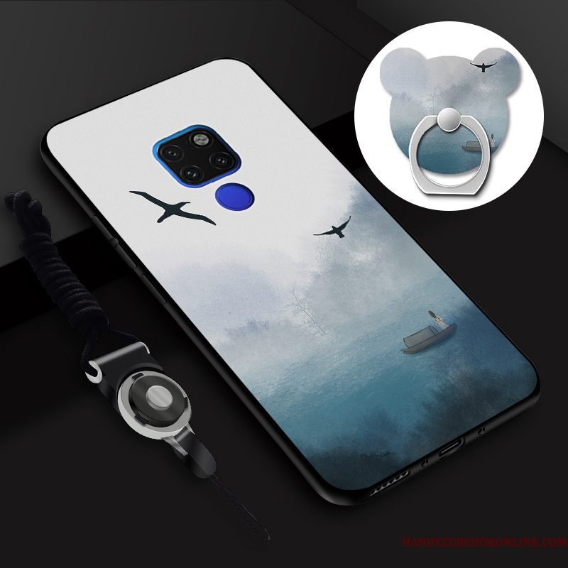 Hoesje Huawei Mate 20 X Zacht Telefoon Hanger, Hoes Huawei Mate 20 X Geschilderd Roze