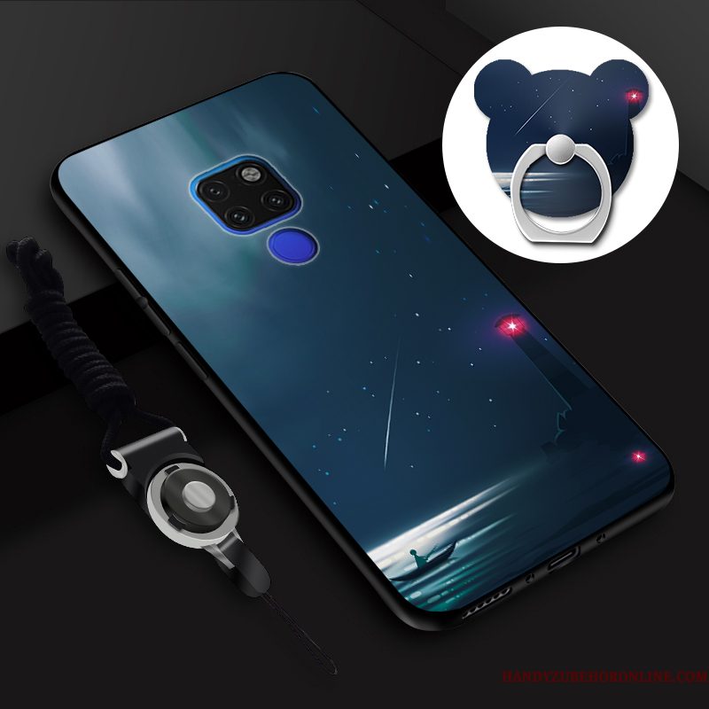 Hoesje Huawei Mate 20 X Zacht Telefoon Hanger, Hoes Huawei Mate 20 X Geschilderd Roze