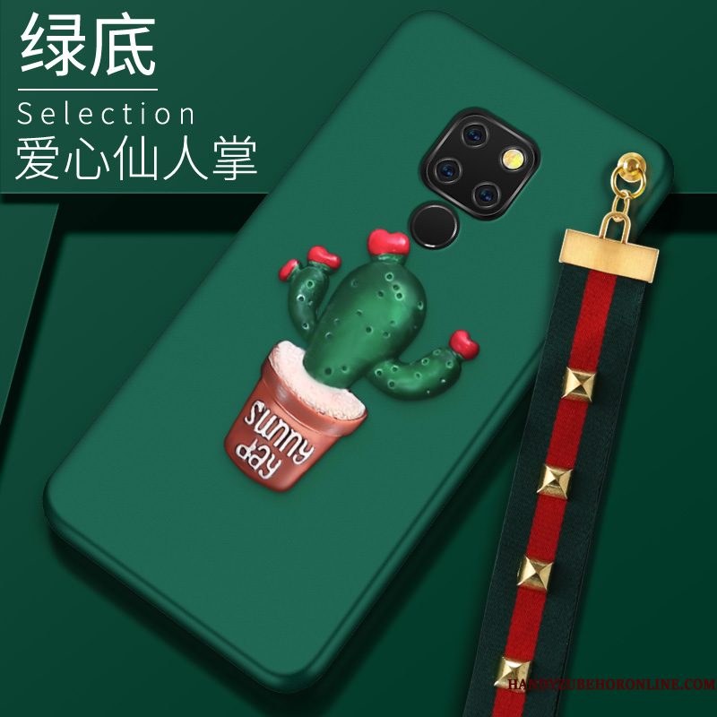 Hoesje Huawei Mate 20 Zacht Hanger Trendy Merk, Hoes Huawei Mate 20 Siliconen Schrobbentelefoon