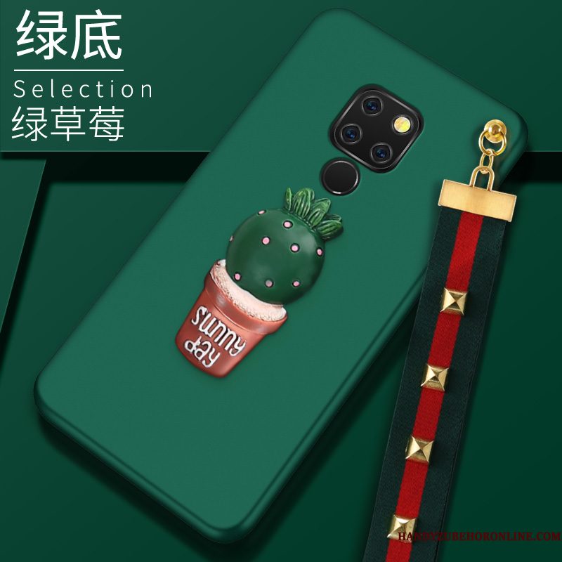 Hoesje Huawei Mate 20 Zacht Hanger Trendy Merk, Hoes Huawei Mate 20 Siliconen Schrobbentelefoon