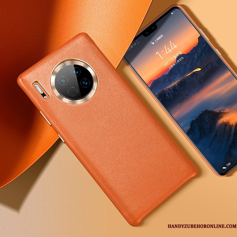 Hoesje Huawei Mate 30 Bescherming Koe High End, Hoes Huawei Mate 30 Zakken Oranjetelefoon